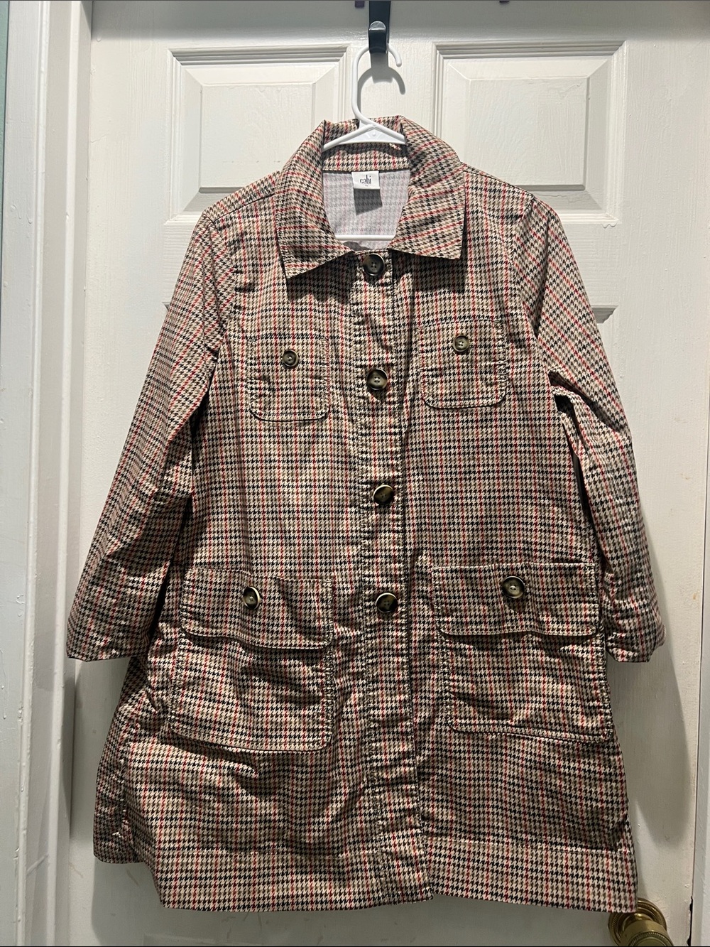 CAbi Sherlock Trench Coat - Brown, Black, Red